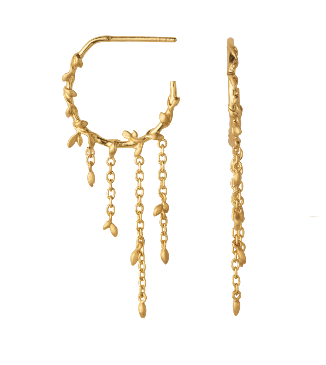 Jungle Ivy Ørering Forgylt Sølv 