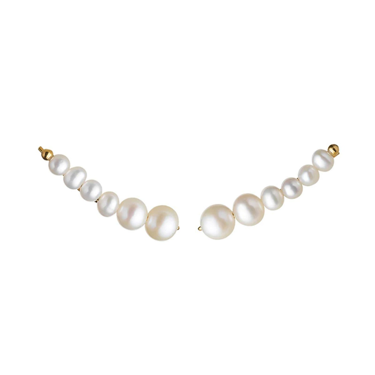 Aura Earclimbers 925 Forgylt Sølv