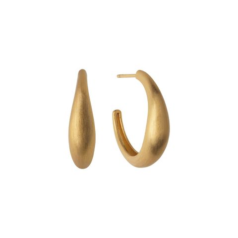 Ocean Flow Hoops 925 Forgylt Sølv