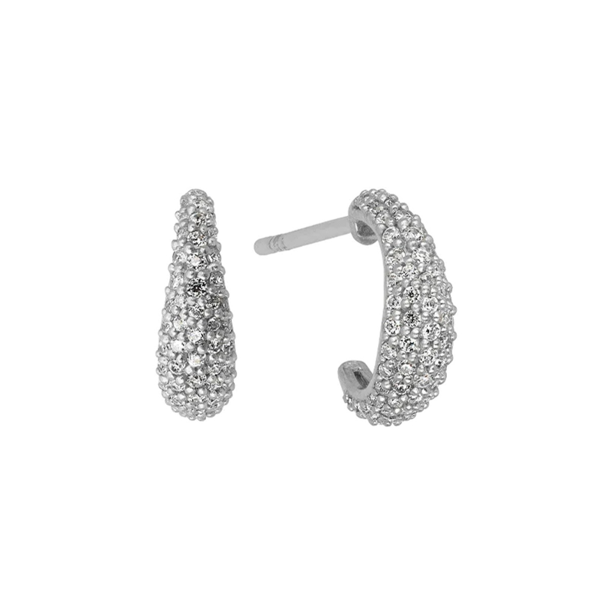 Ocean Flow Hoops Sparkle 925 Sølv