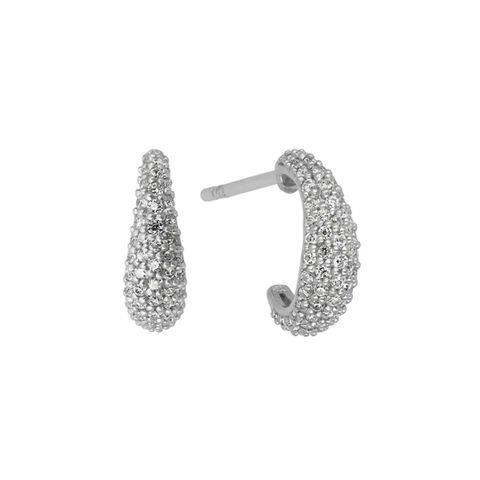 Ocean Flow Hoops Sparkle 925 Sølv