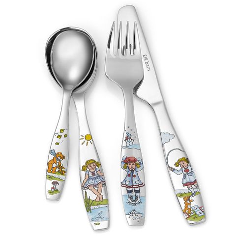 Hjertevenn, Barnebestikk 4 deler Jente Stål