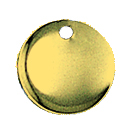 7 mm glatte lauv, forgylt, pk