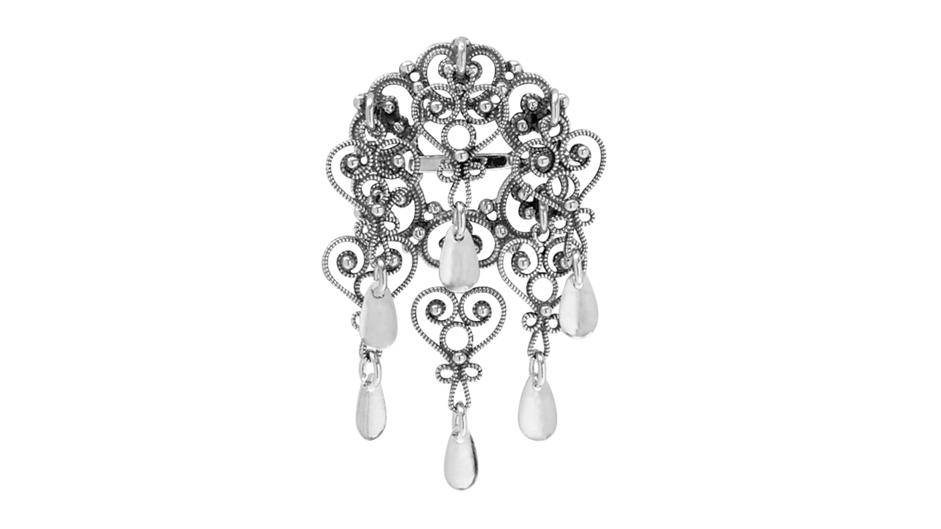 Stor sølje i oksidert Sølv