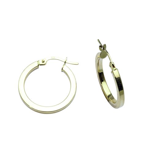 Øreringer 585 Gult Gull 15 mm