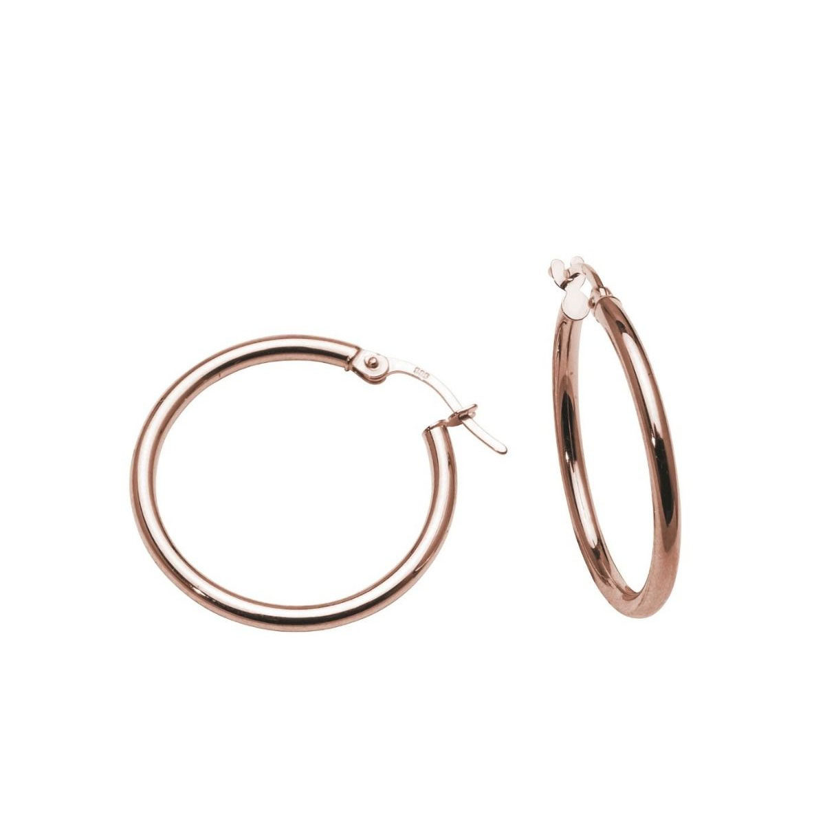 Øreringer 20mm Rosé Gull 