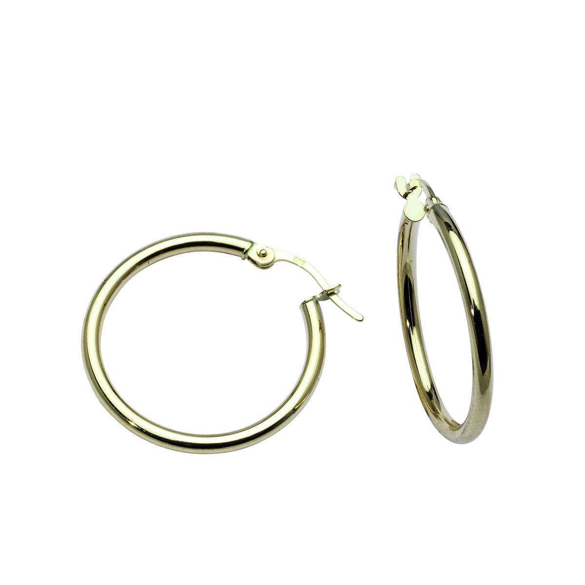 Øreringer 585 Gult Gull 20 mm