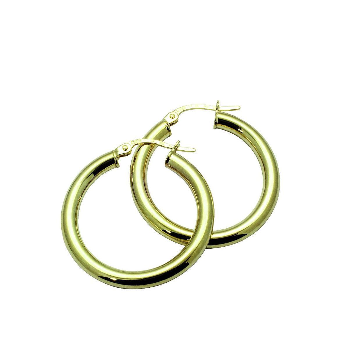 Øreringer 20 mm Gult Gull 