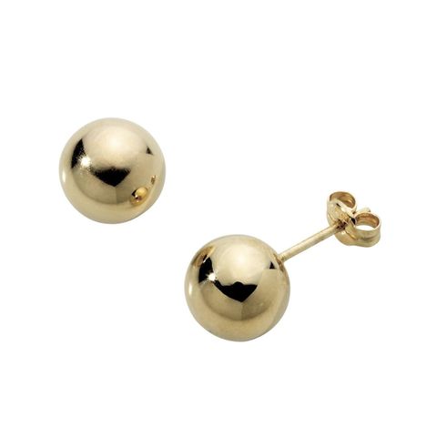 Øredobber 8 mm Kule Gult Gull