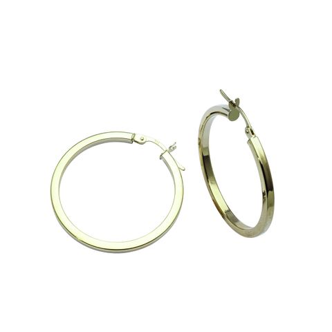 Øreringer 585 Gult Gull 25 mm