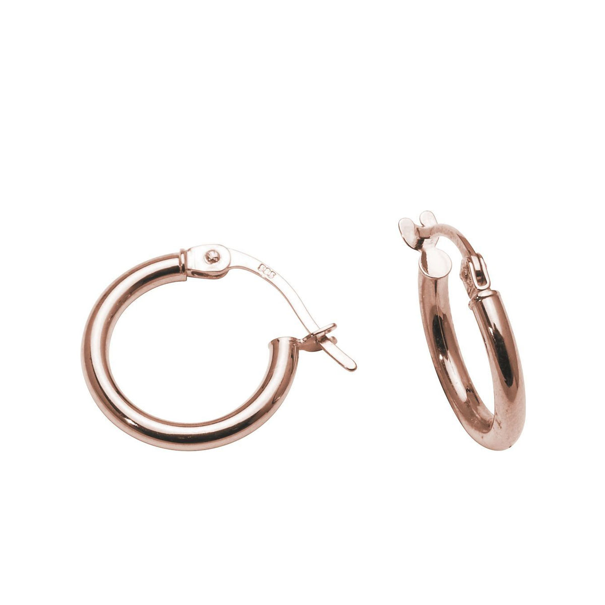 Øreringer 10 mm Rose Gull 