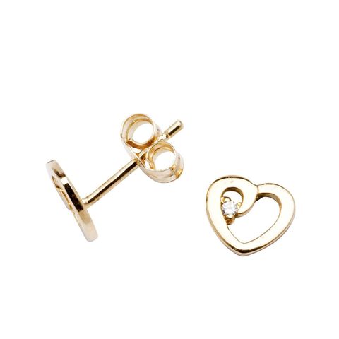 Øredobber Hjerte Gull