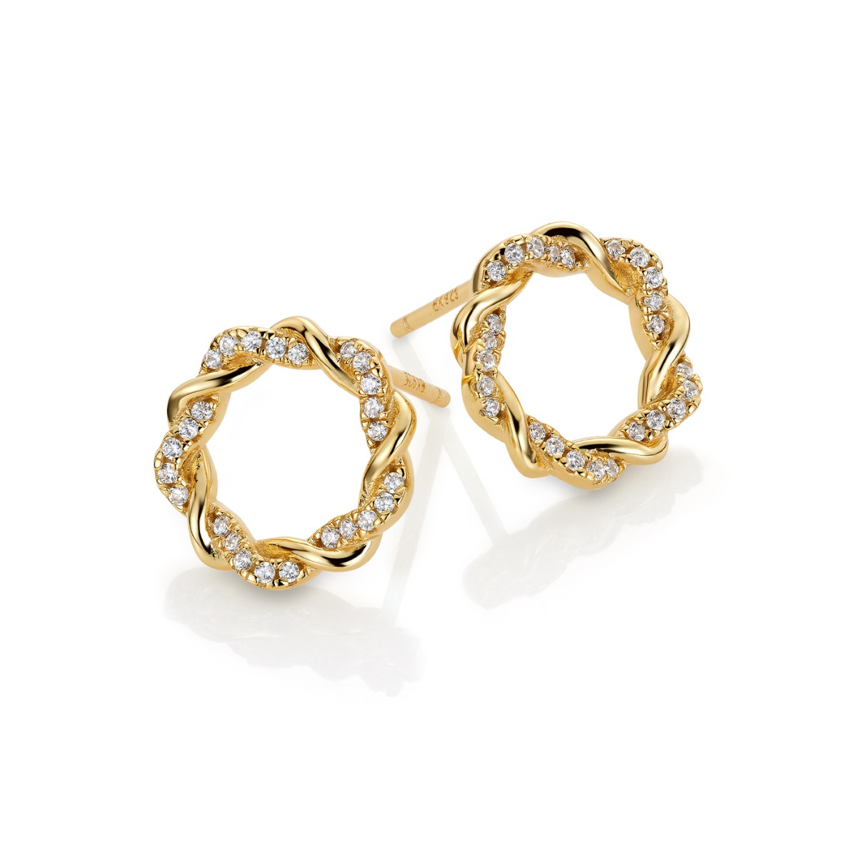 Øredobber 925 Forgylt Sølv