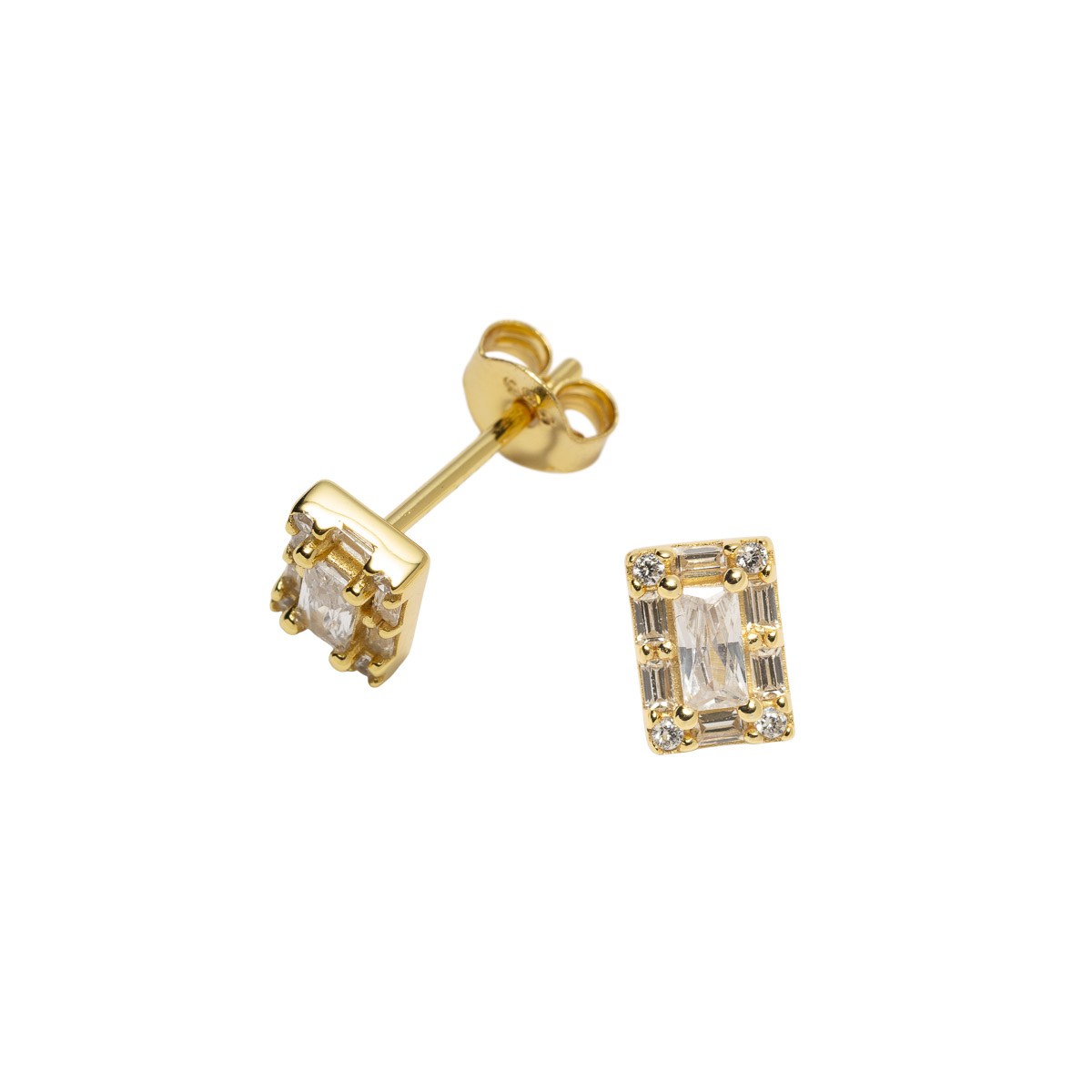 Øredobber 925 Forgylt Sølv