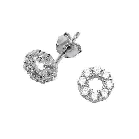 Øredobber 925 Sølv Hvit