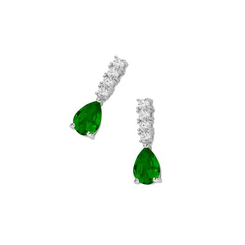 Øredobber 925 Sølv Grønn