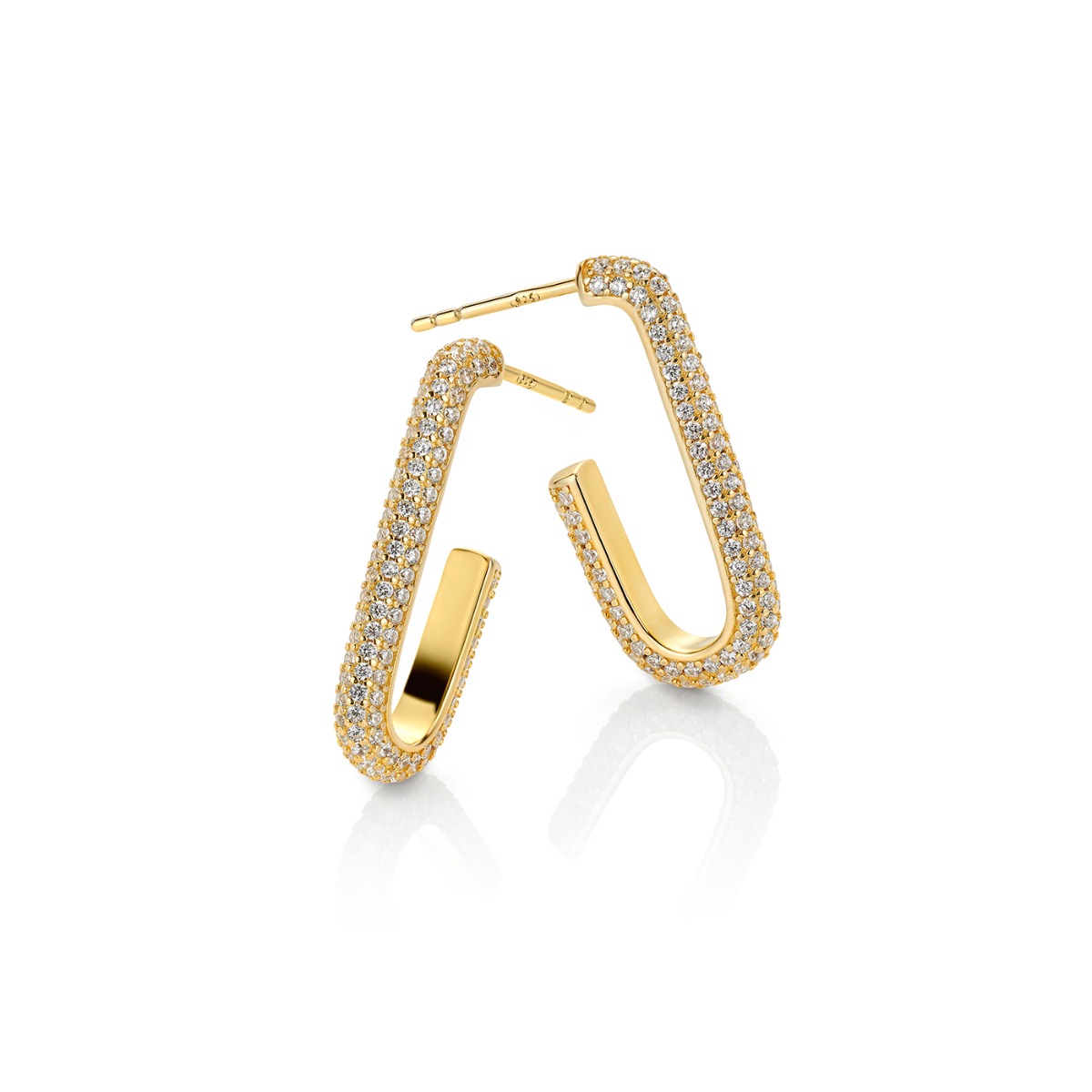 Øredobber 925 Forgylt Sølv