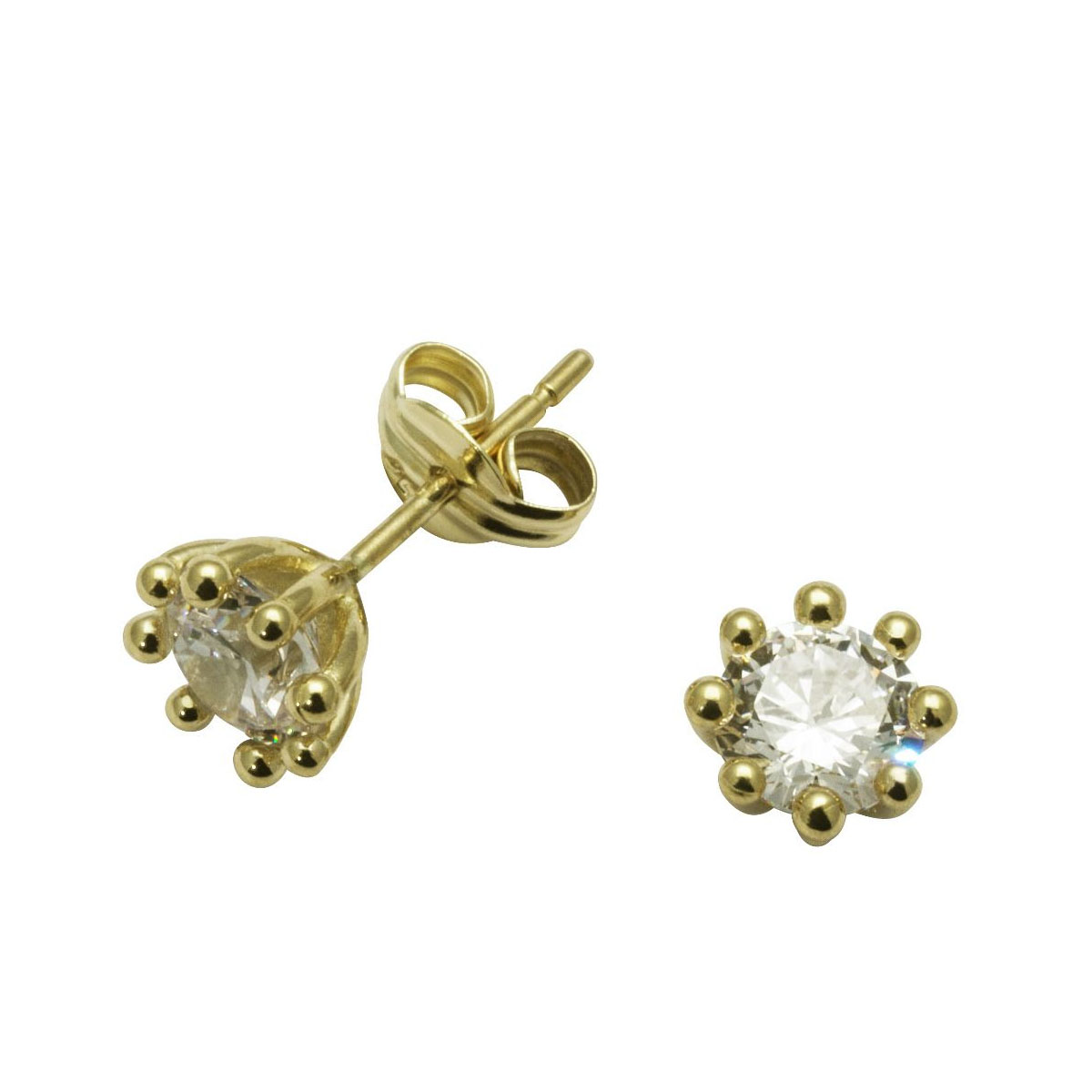 Øredobber 375 Gult Gull