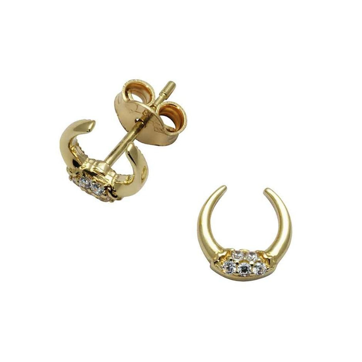 Øredobber Cresent Bull Gull