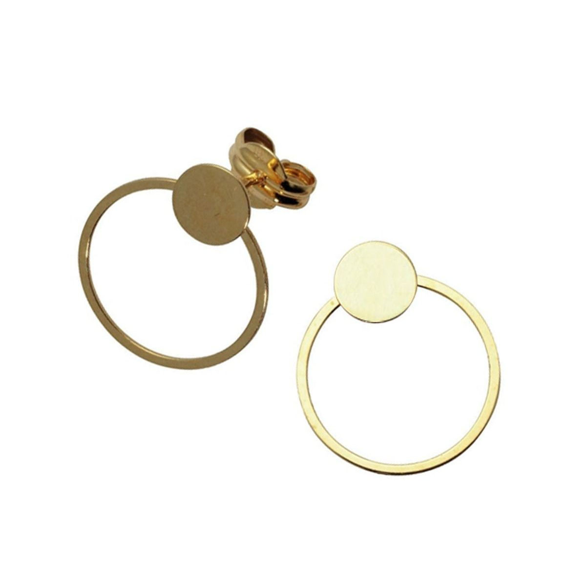 Øredobber Sirkel Gull 