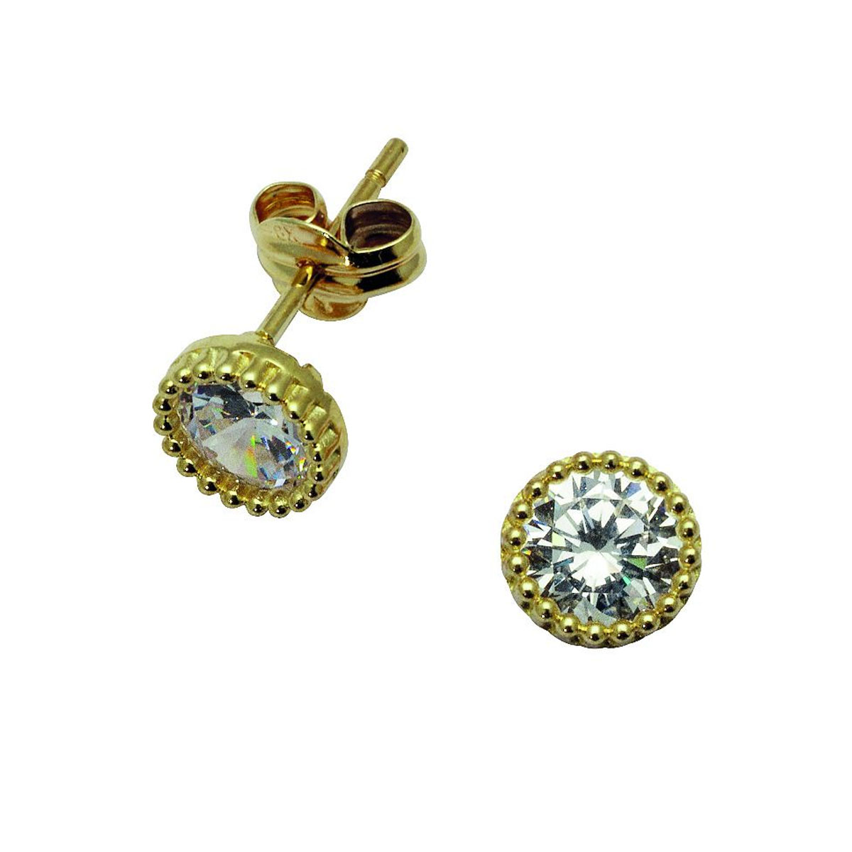 Øredobber Ensten Gult Gull 