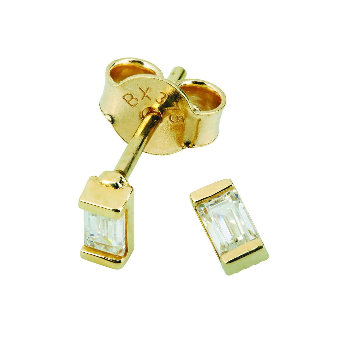 Øredobber Gult Gull 