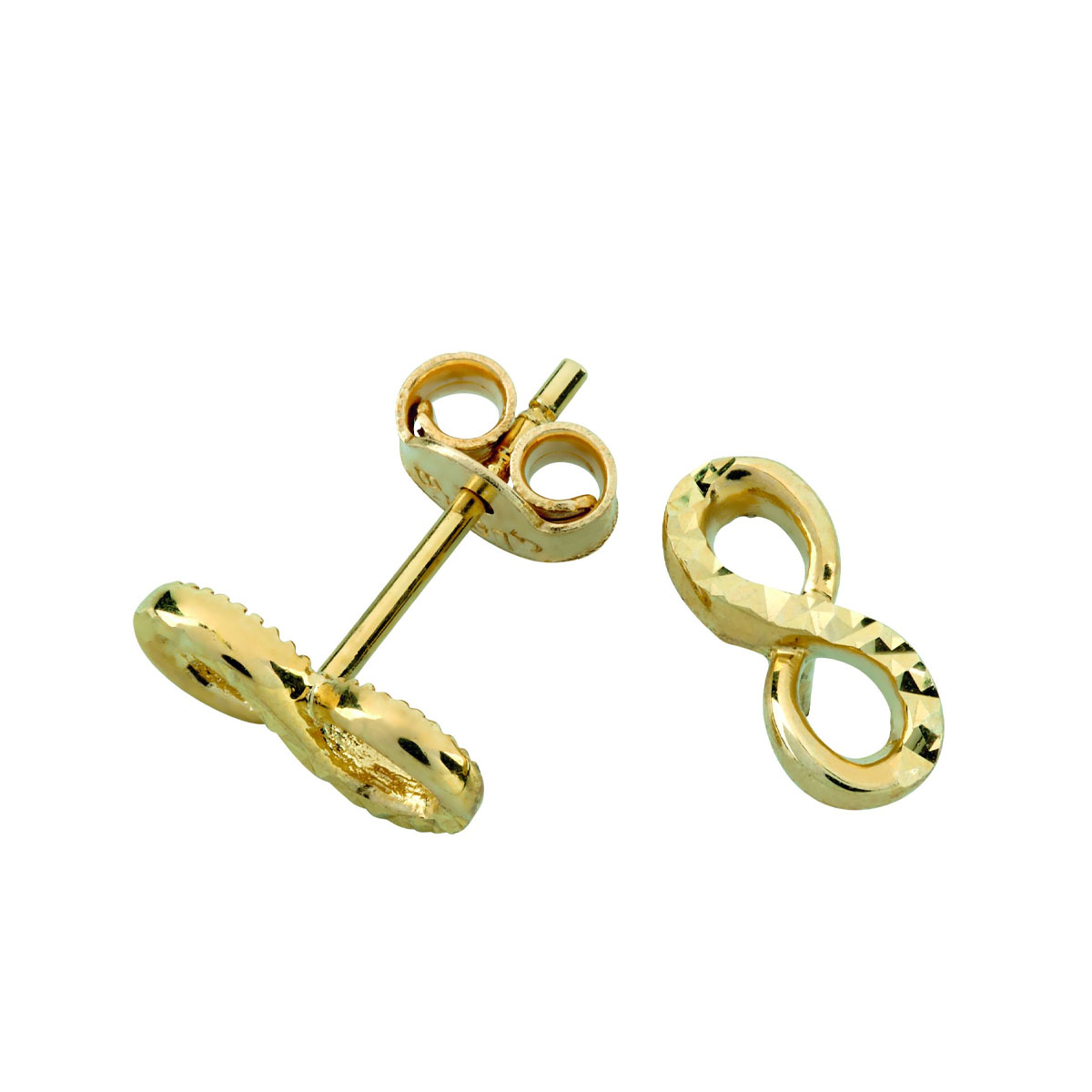 Øredobber Evighetstegn 375 Gult Gull