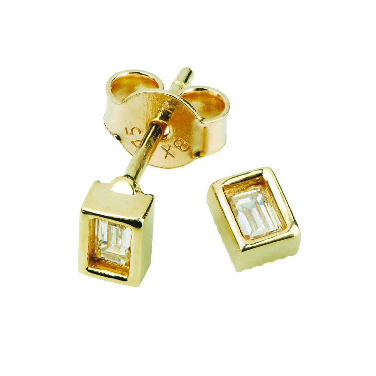 Øredobber Gult Gull