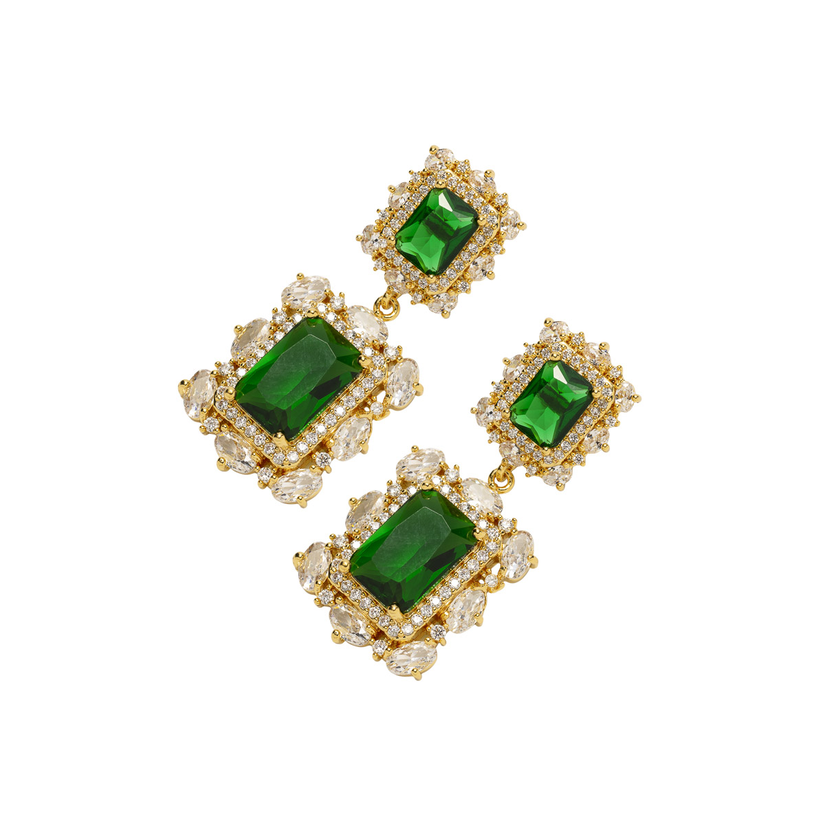 Øredobber Annet Metall Grønn