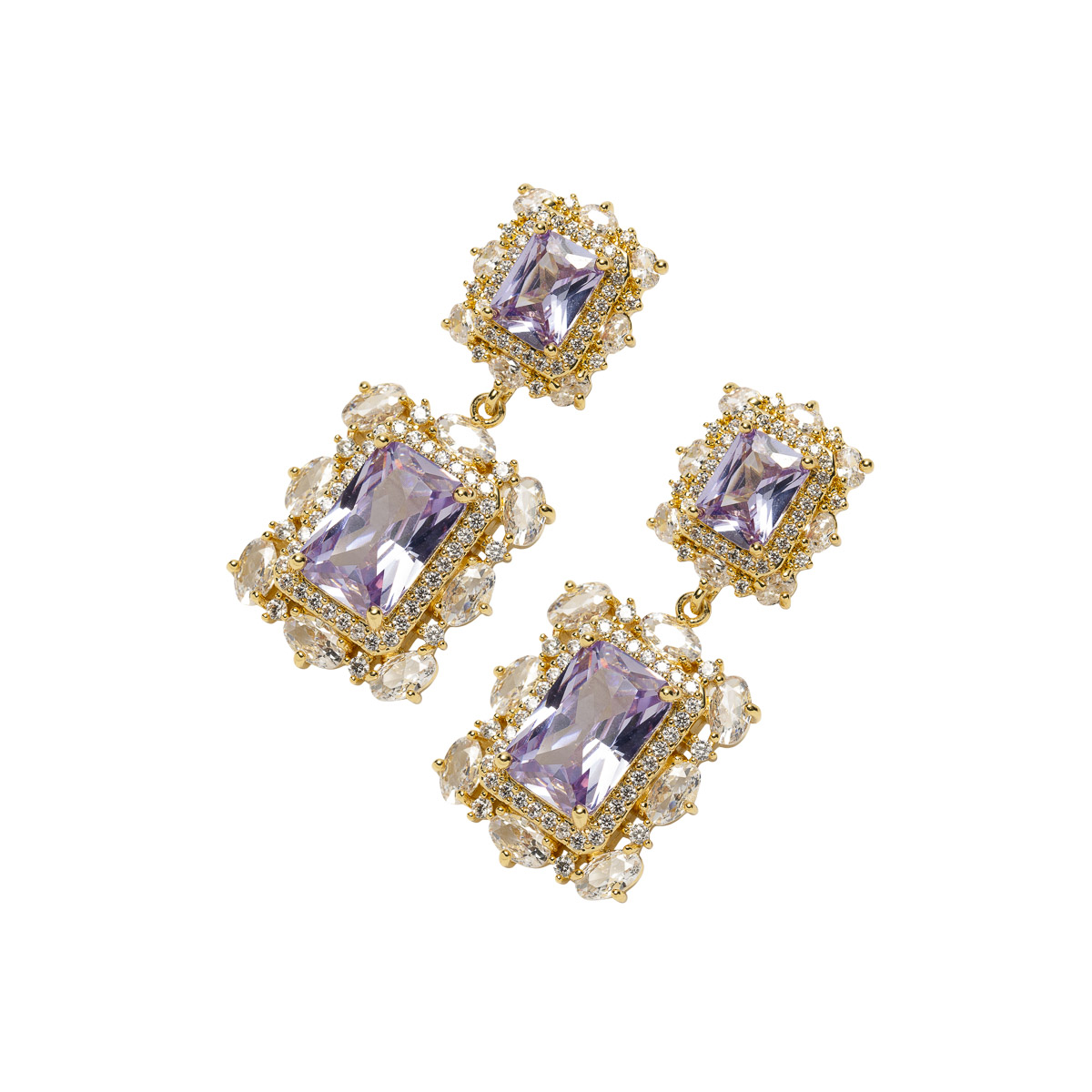 Øredobber Annet Metall Lilla