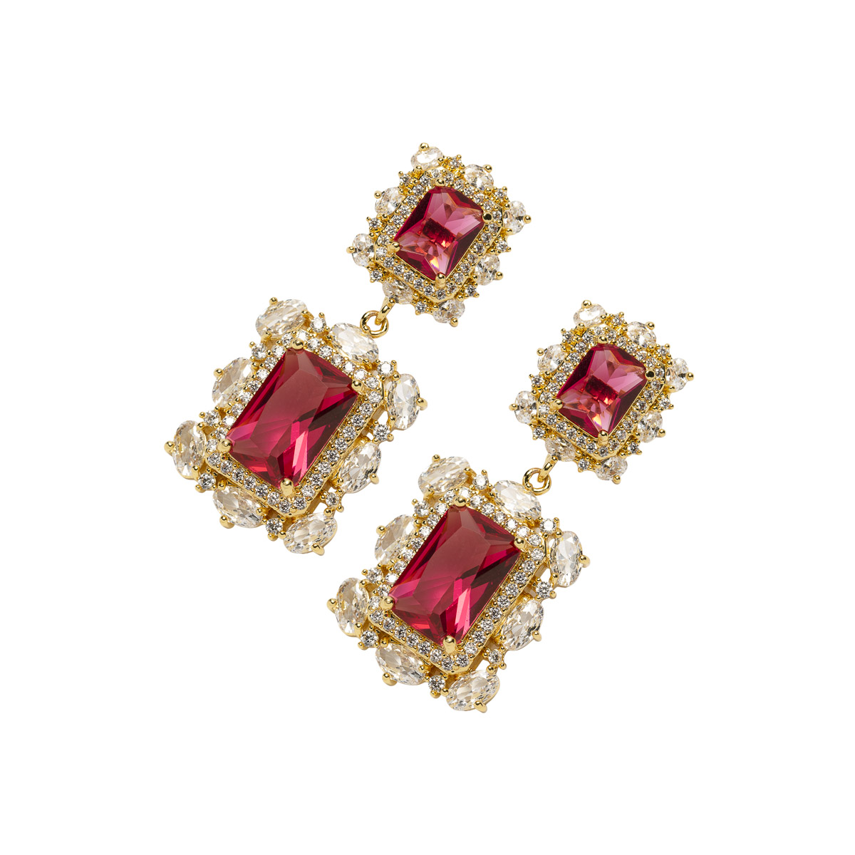 Øredobber Annet Metall Rød