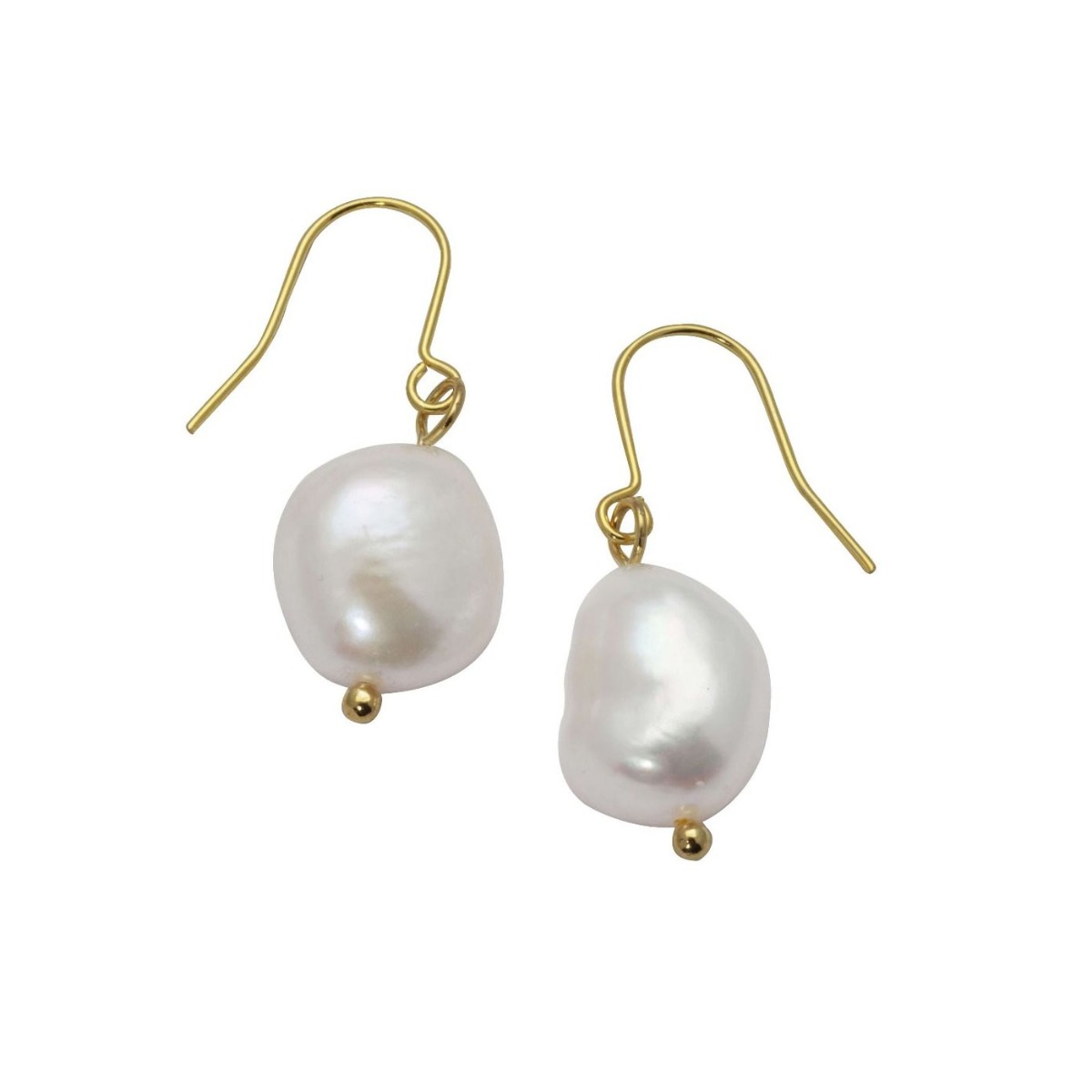 Øredobber Barokkperler 925 Forgylt Sølv