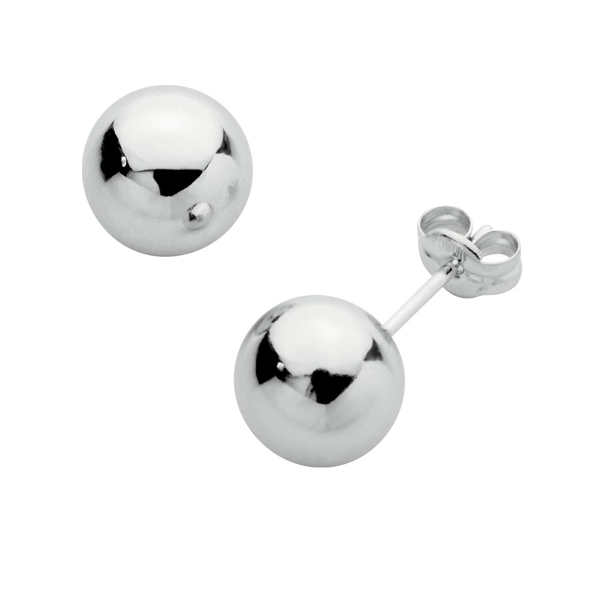 Øredobber Kuler Hvitt Gull