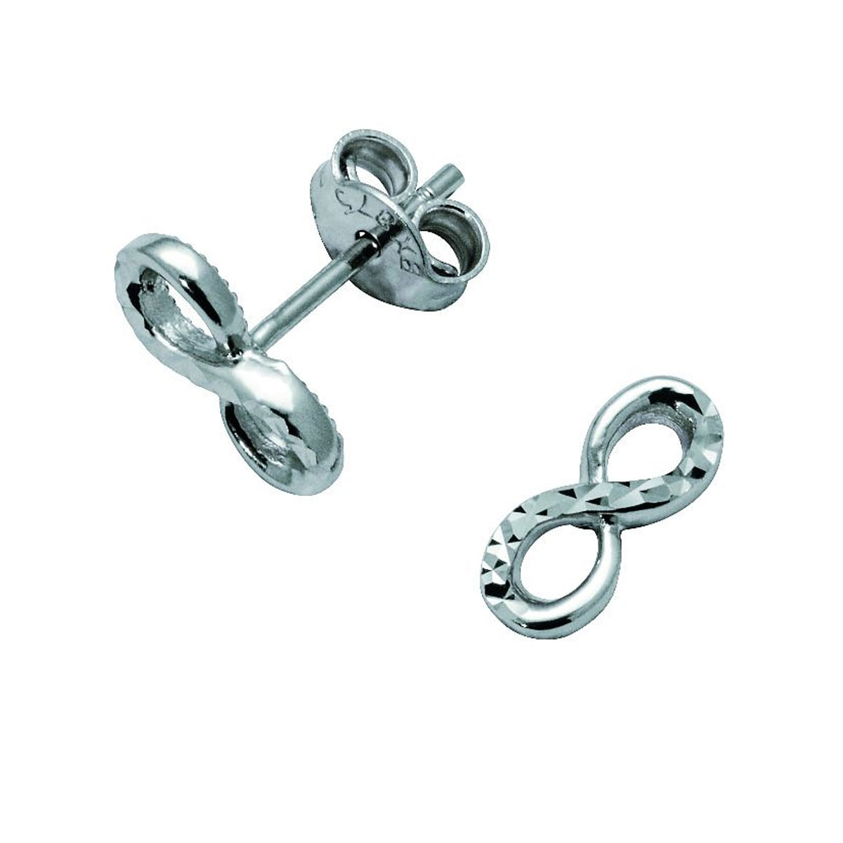 Øredobber Evighetstegn Hvitt Gull