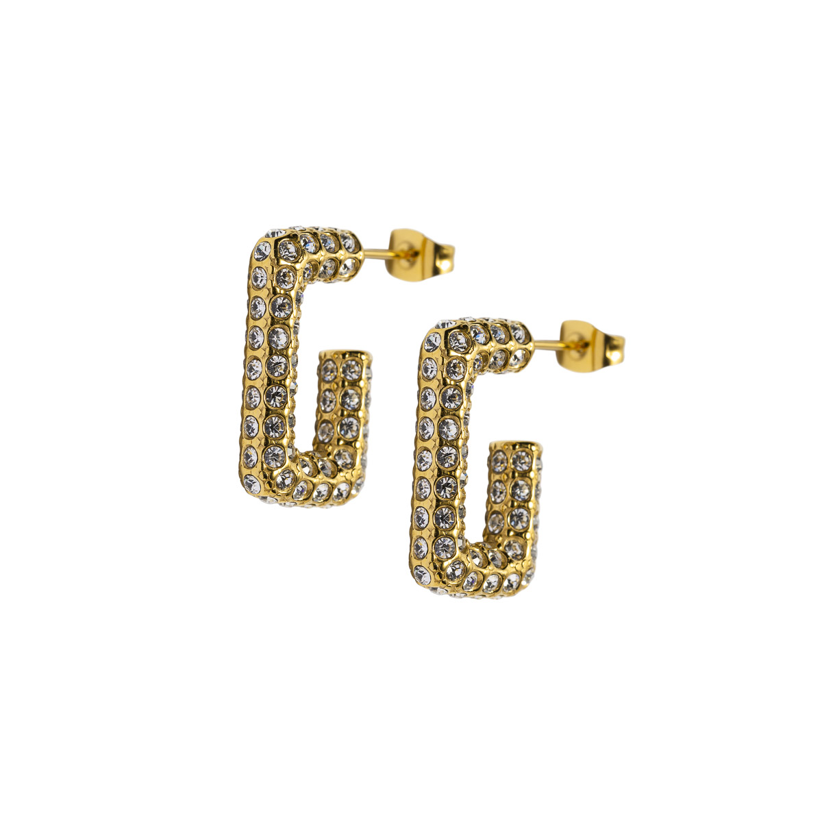 LEAH Øreringer Gullfarget Stål