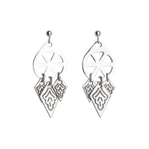 Øredobber Trønderbunad 830 Oksidert Sølv