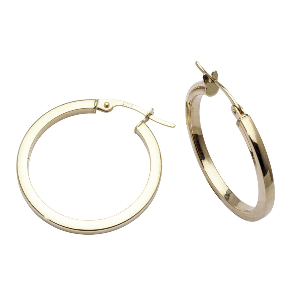 Øreringer 585 Gult Gull 20 mm