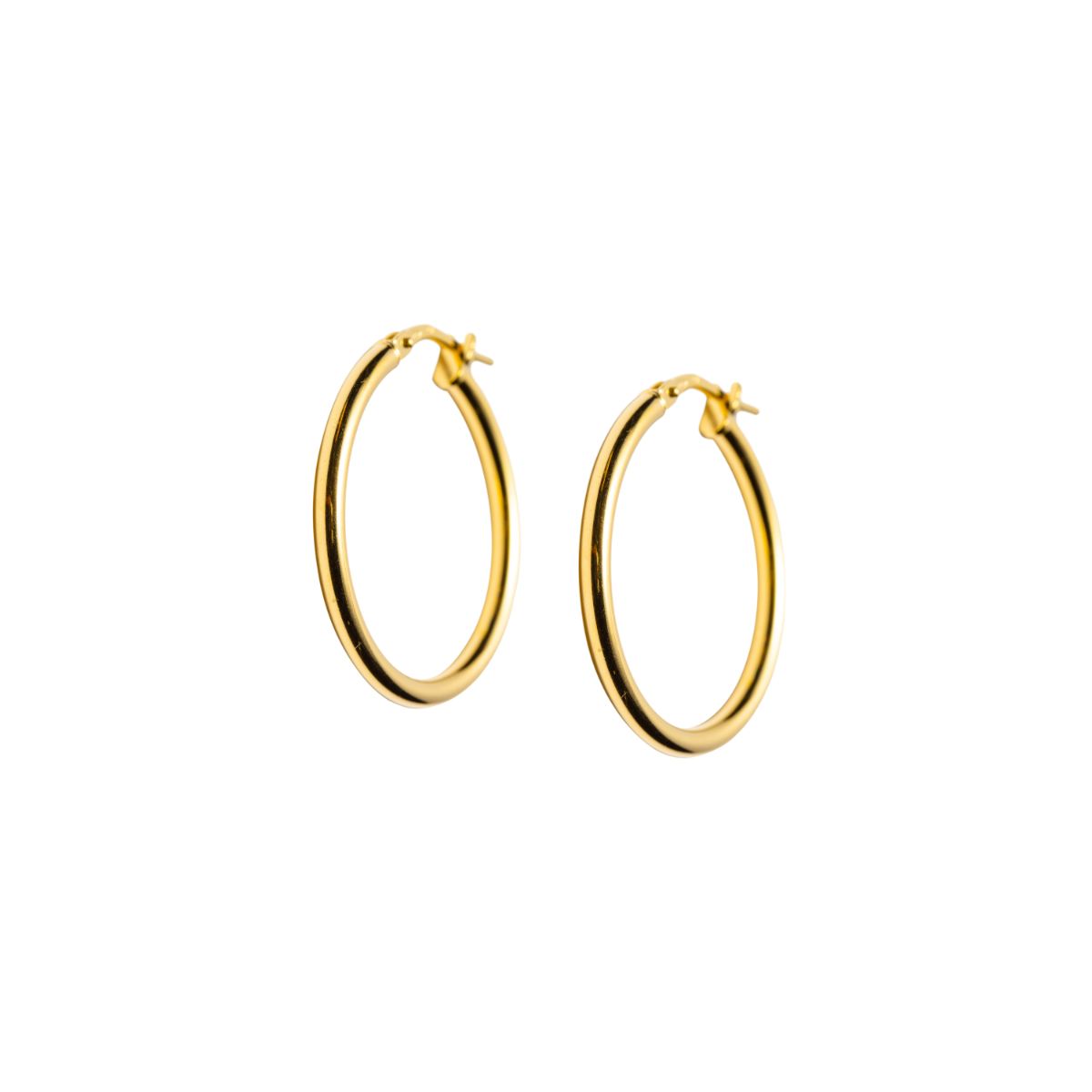 Øreringer 925 Forgylt Sølv 20 mm