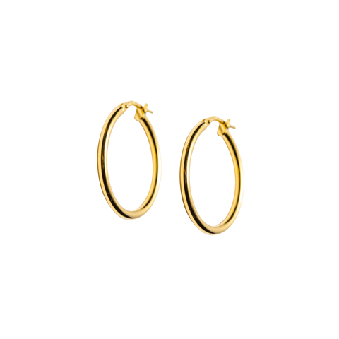 Øreringer 925 Forgylt Sølv 20 mm