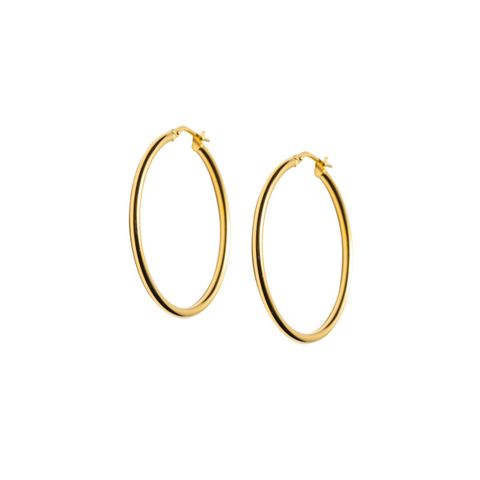 Øreringer 925 Forgylt Sølv 30 mm