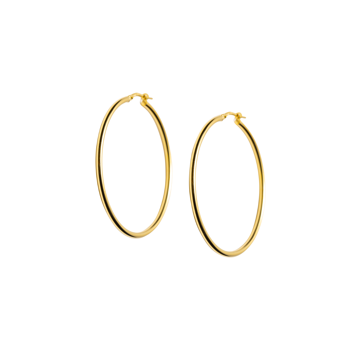 Øreringer 925 Forgylt Sølv 40 mm