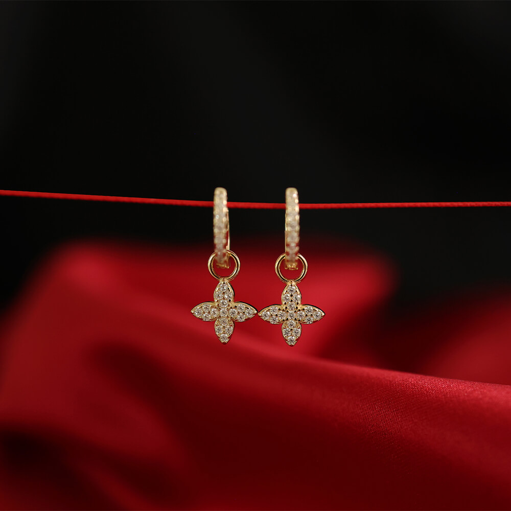 Øreringer 925 Forgylt Sølv