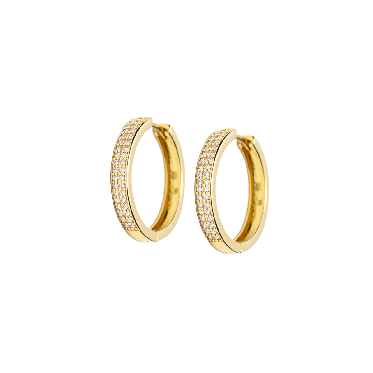 Øreringer 925 Forgylt Sølv 24 mm