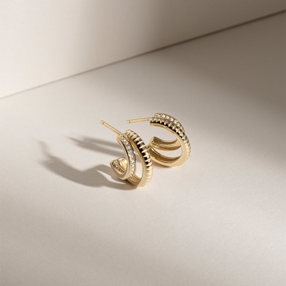 Øreringer 925 Forgylt Sølv