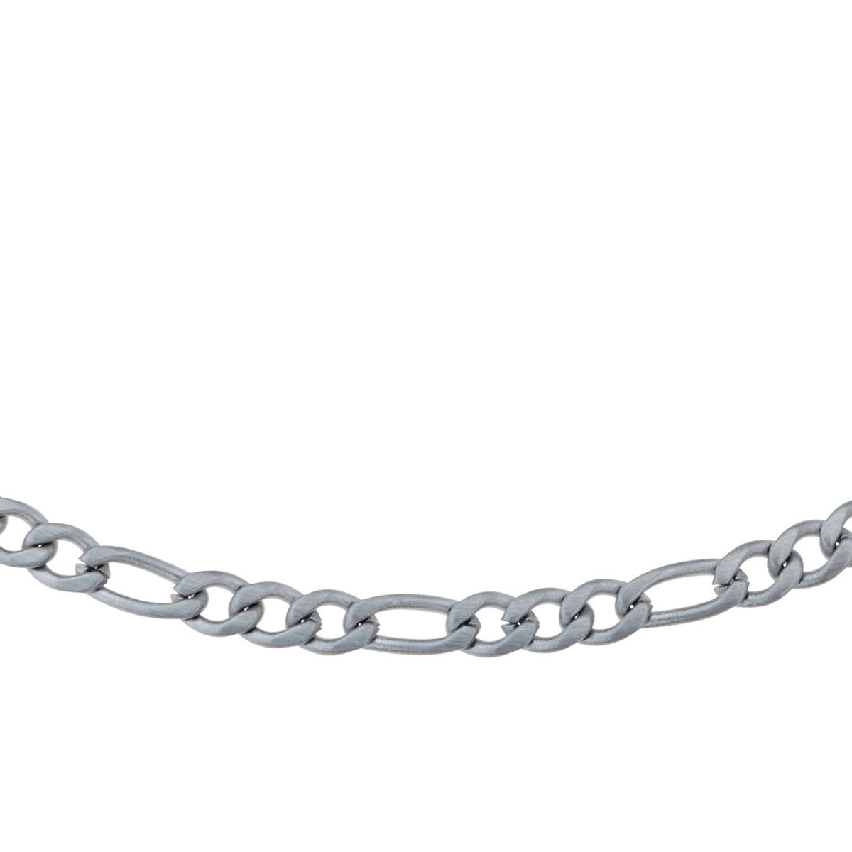 Sølvfarget kjedearmbånd med små og større ledd og en forlengelseskjede øverst på bildet.