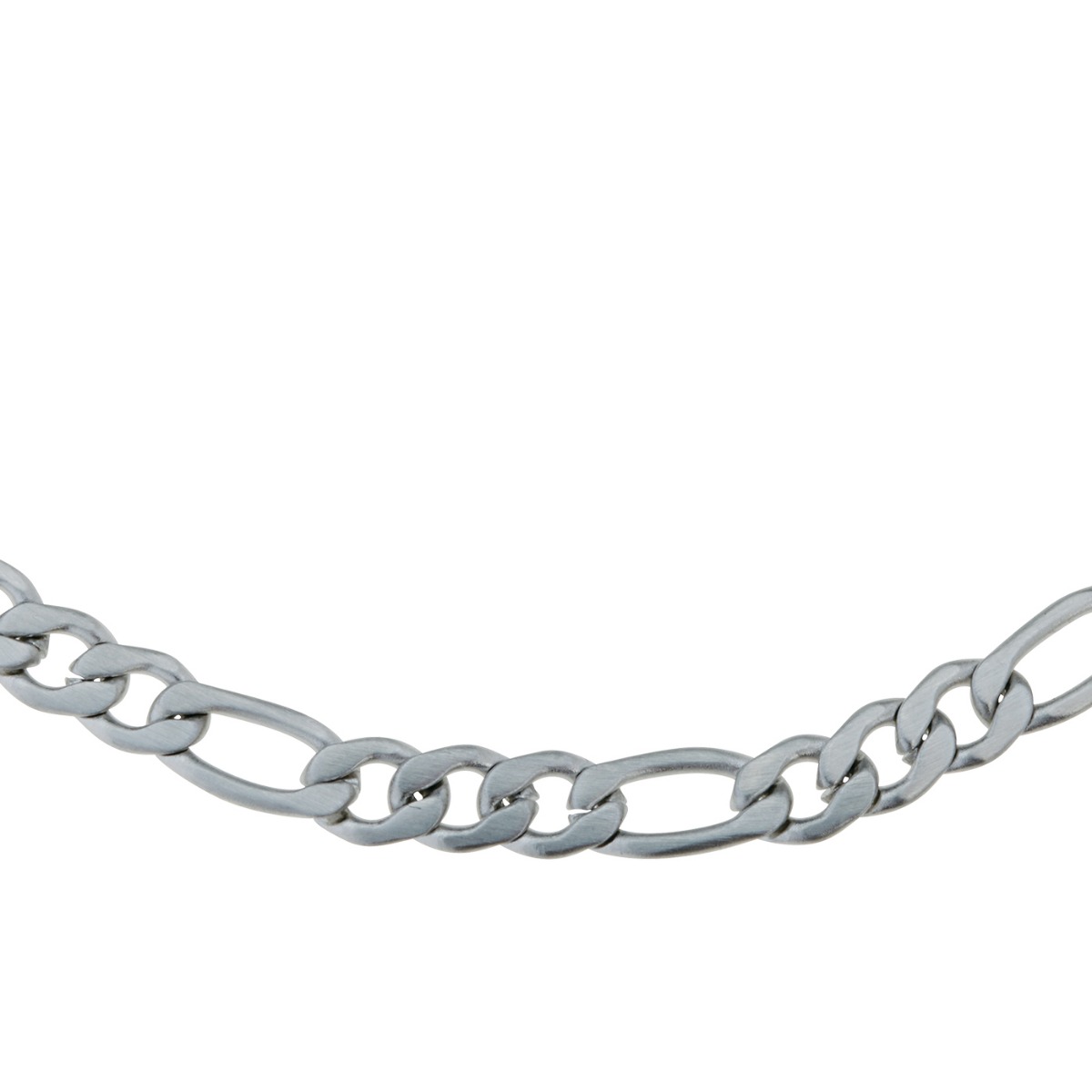 Sølvfarget armbånd med flate, ovale ledd og forlengerlenke med liten charm, vist mot hvit bakgrunn.