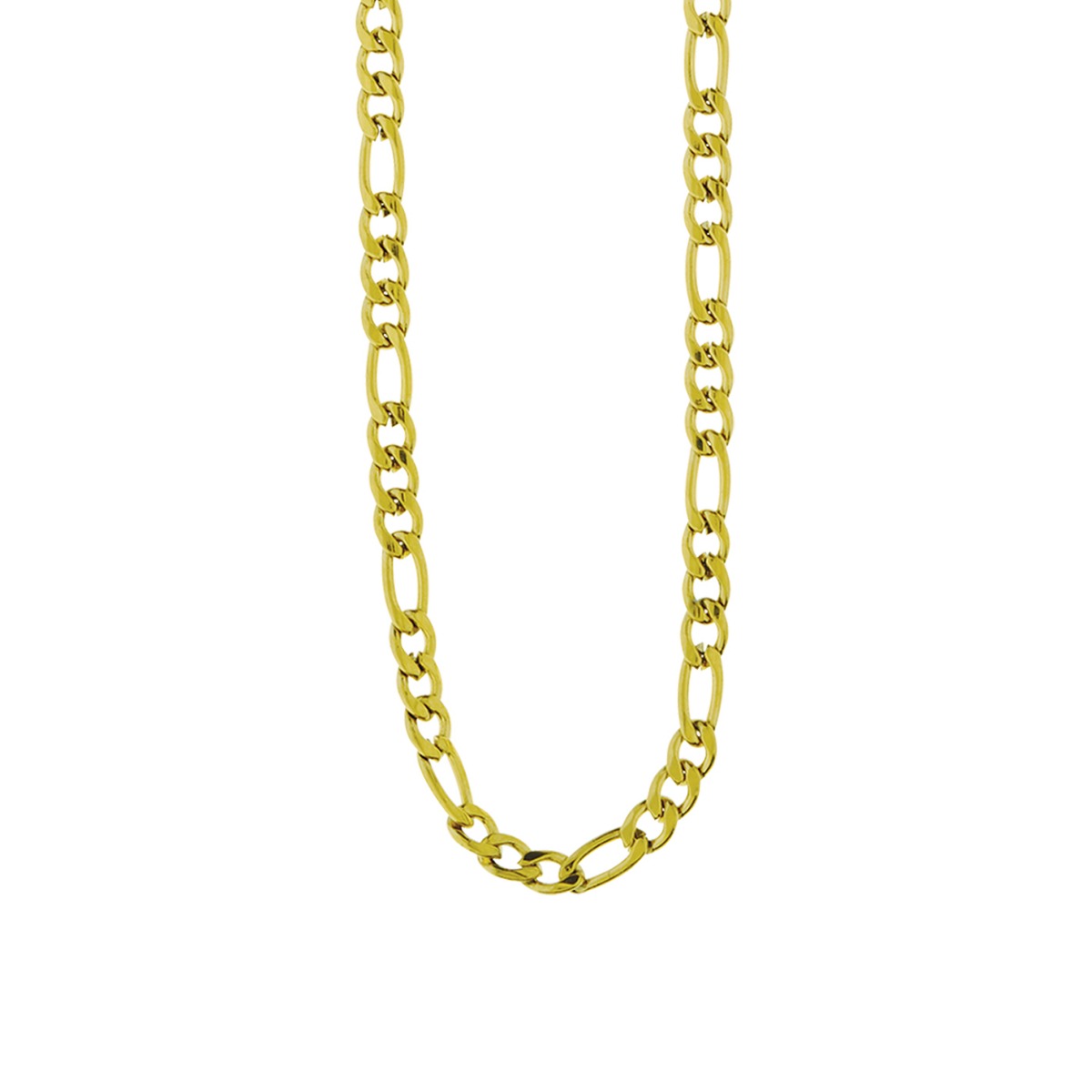 STIAN Figarokjede Gullfarget Stål 3 mm