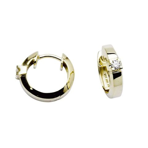 Diamantøreringer 585 Gult Gull 0,10 ct