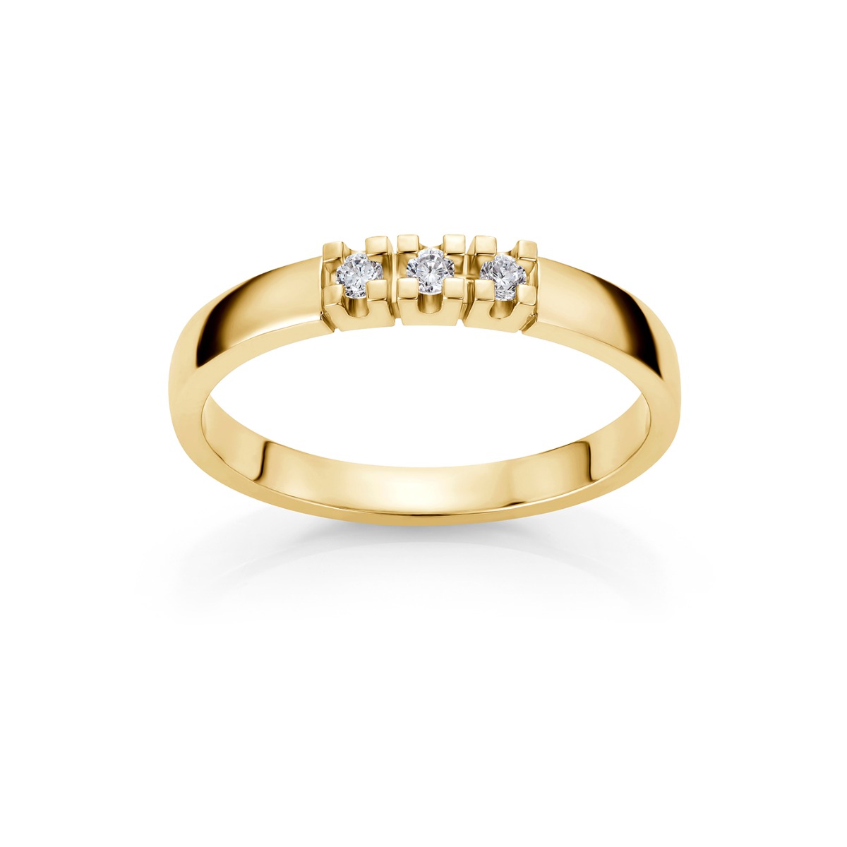 Aurora Diamantring 585 Gult Gull 0,03 ct | Bjørklund