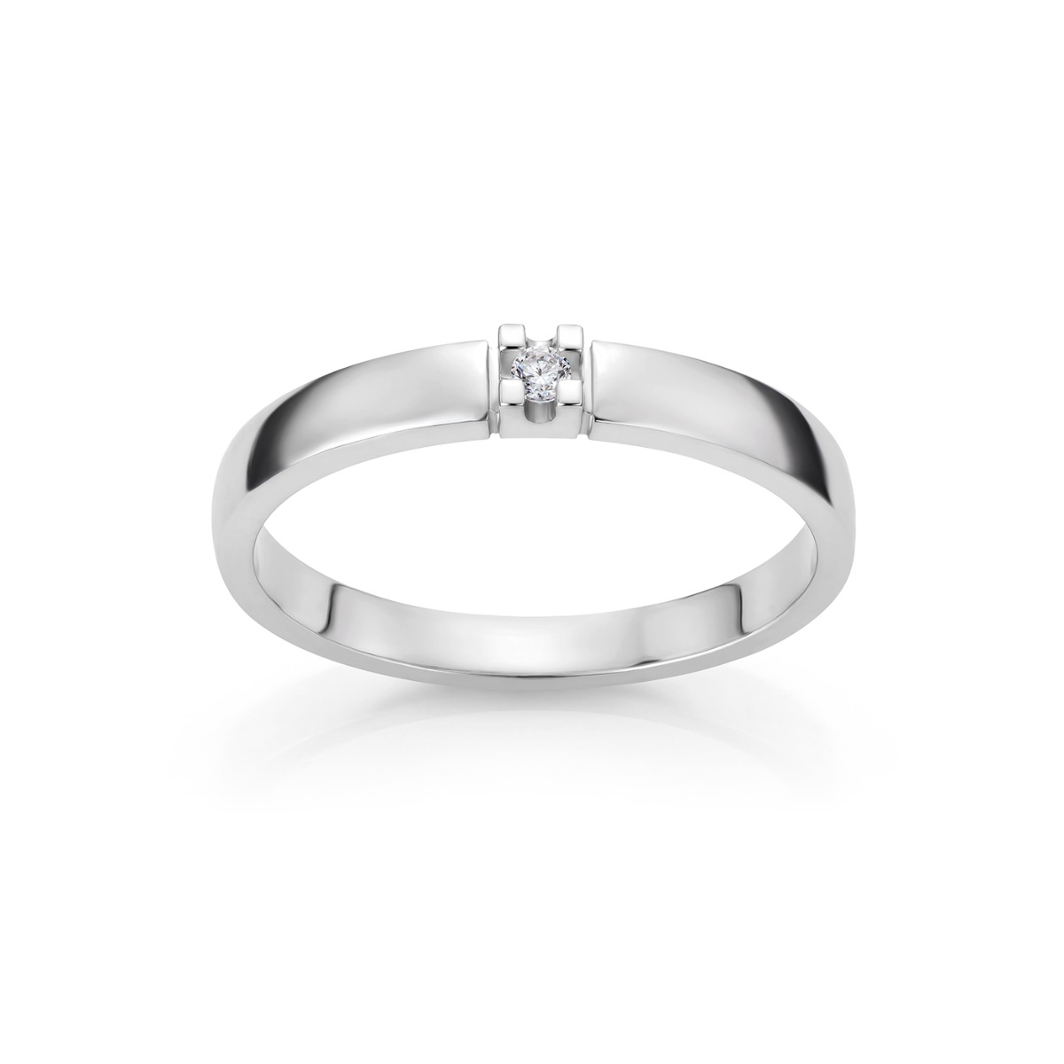 Alliansering 585 Hvitt Gull 0,03 ct